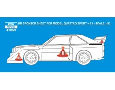 Decal –  Audi Quattro Sport S1 - HB sponsor logo